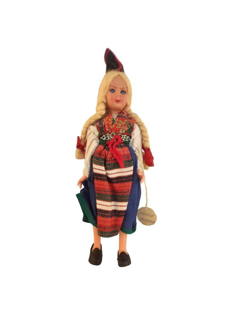 Swedish Rättvik Doll By Lilly Jacobsson 7" Folk Art Costume Vintage Details